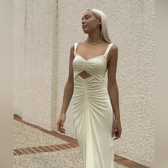 Misha Dolores Dress White Small - Picture 3 of 4